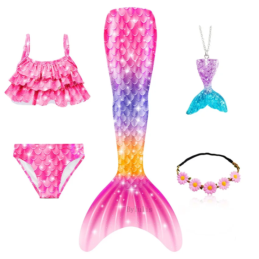 Girls Mermaid Tails Swimming Swimsuit Kids Halloween Cosplay Costumes,cosplay costume,kids girls dress,mermaid costume