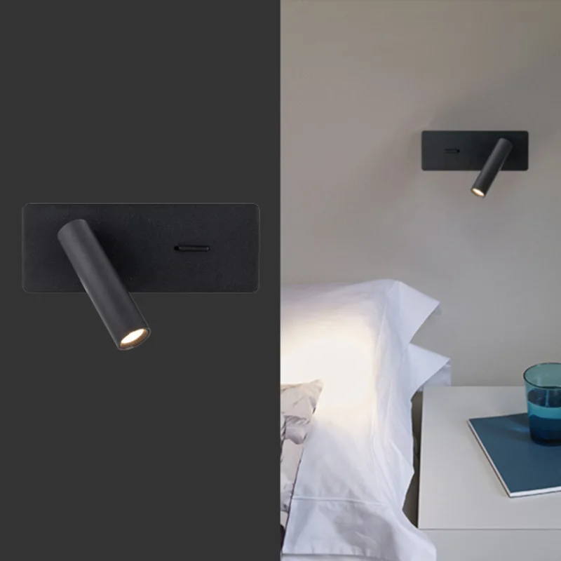 Modern Wall LED Lights com interruptor, Lâmpada