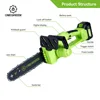 6000W 12 Inch Brushless Electric ChainSaw Cordless Battery Saw Portable Garden Woodworking Power Tool For Makita 18V Battery 4
