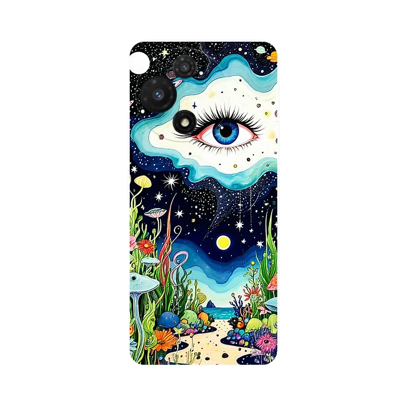 Stylish Soft Silicone Wolf Marble Flowers Phone Case Cover
