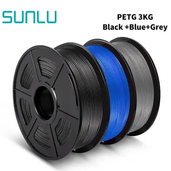 SUNLU PETG 3D Filament 1KG 3 Rolls 1.75mm +/-0.02MM 3D Printing Filament Neatly Wound Filament Vacuum Packing Fast Shipping 1