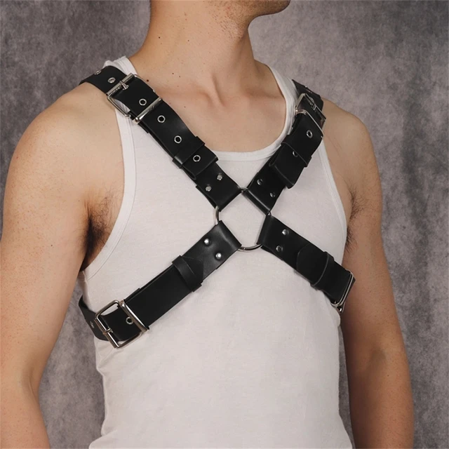 Men's Leather Body Harness Belts Straps Fetish Rave Costumes Gay Sex  Clothing Punk Gothic Fashion Chest Shoulder Harness Tops - AliExpress