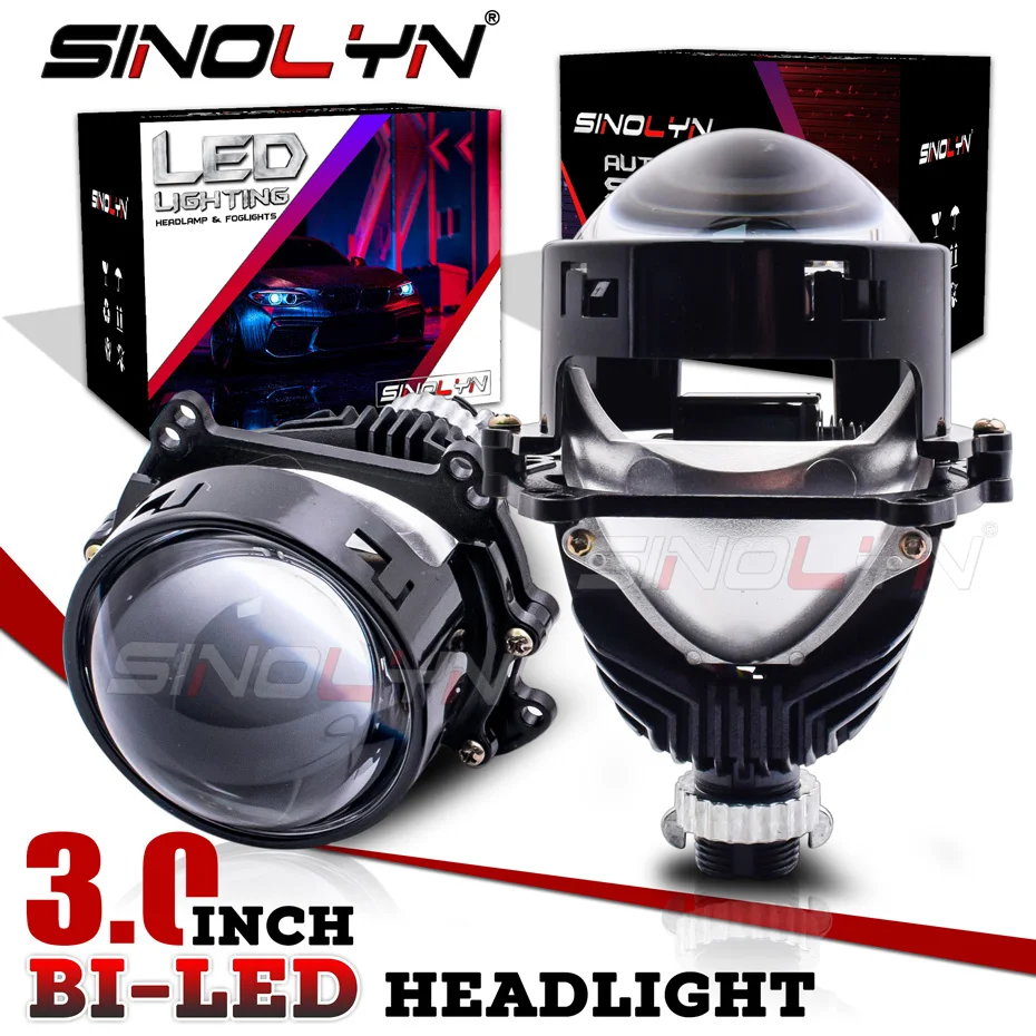 Sinolyn 3 Inch Led Headlight Lens Bi Led Lamp Lenses For Headlight H4
