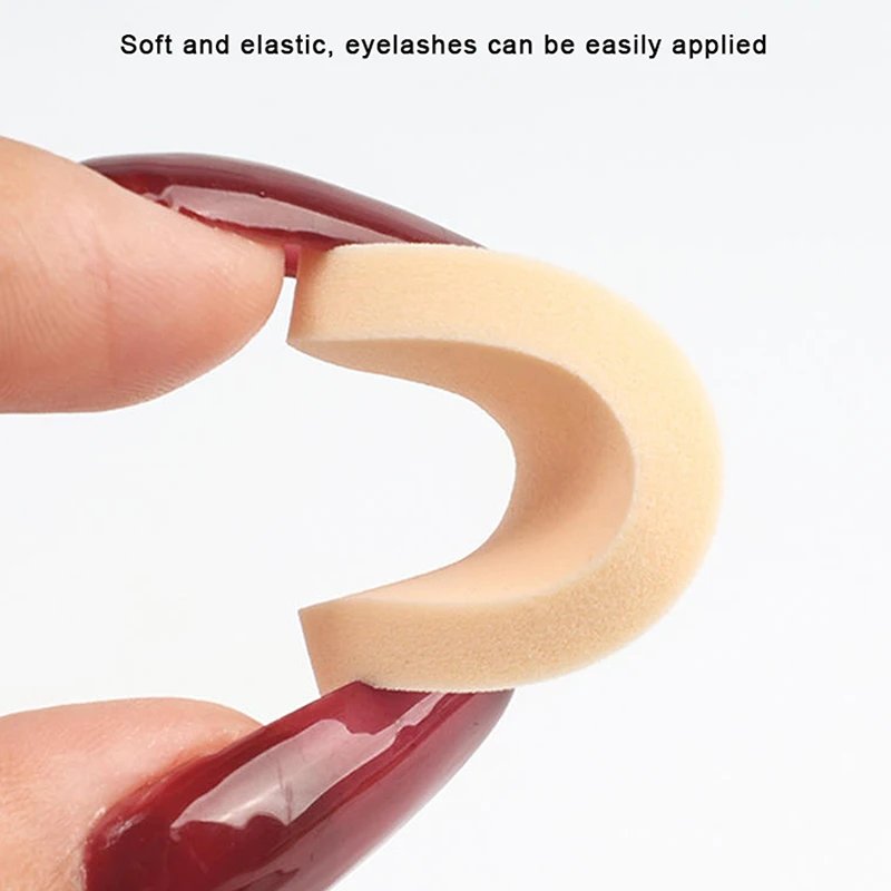50개입 부드러운 스펀지 속눈썹 연습 패드 재사용 가능한 속눈썹 맵 차트 연습 도구 (인조 속눈썹 연장용)