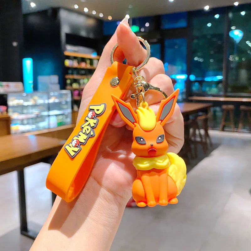 Pokémon Eevee Familie Schlüsselanhänger Cartoon Puppe Schultasche Anhänger Auto Schlüsselanhänger Anhänger kleines Geschenk – Detail 12