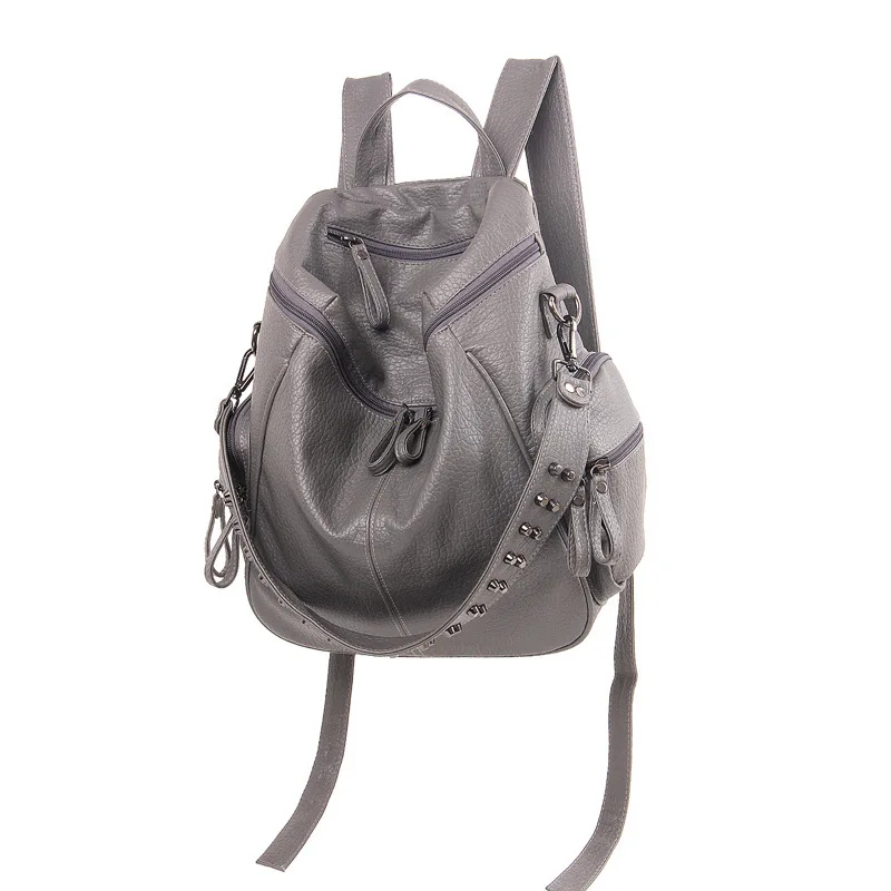 Women Rivet Studded Backpack Fashion PU Leather Student School Bookbag Teenager Girls Travel College Anti Theft Rucksack Dayback