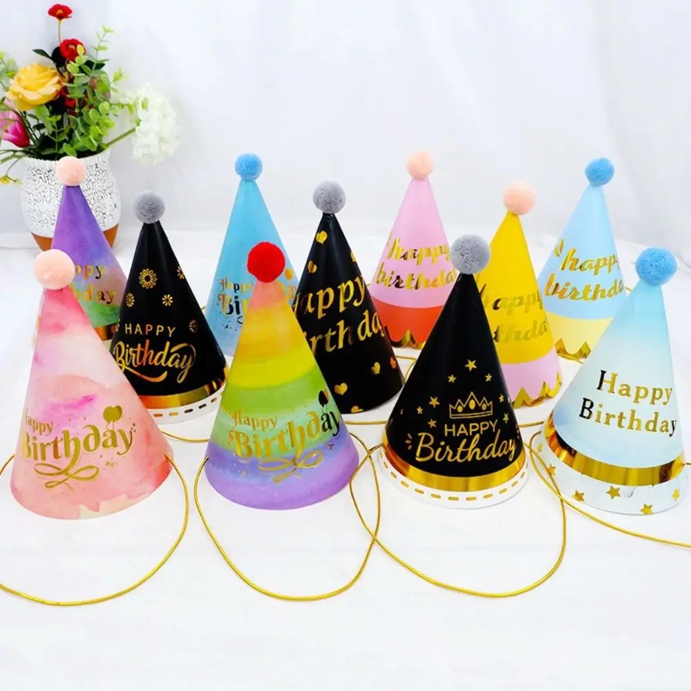 

Party Decoration Paper Birthday Crown Hat Party Home Supplies Rainbow Series Party Photo Props Happy Birthday
