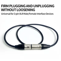 1M/2M/3M/5M/10M Gold-Plated 3-Pin XLR Male-Female Audio Cable - 3X0.75mm² (3X18AWG) Pure Copper Core for Professional Use 4