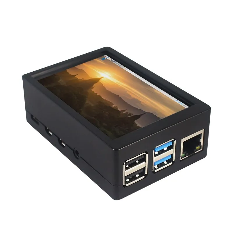 Raspberry Pi 4 Model B ABS Case with Cooling Fan Black Plastic Prectective Box f