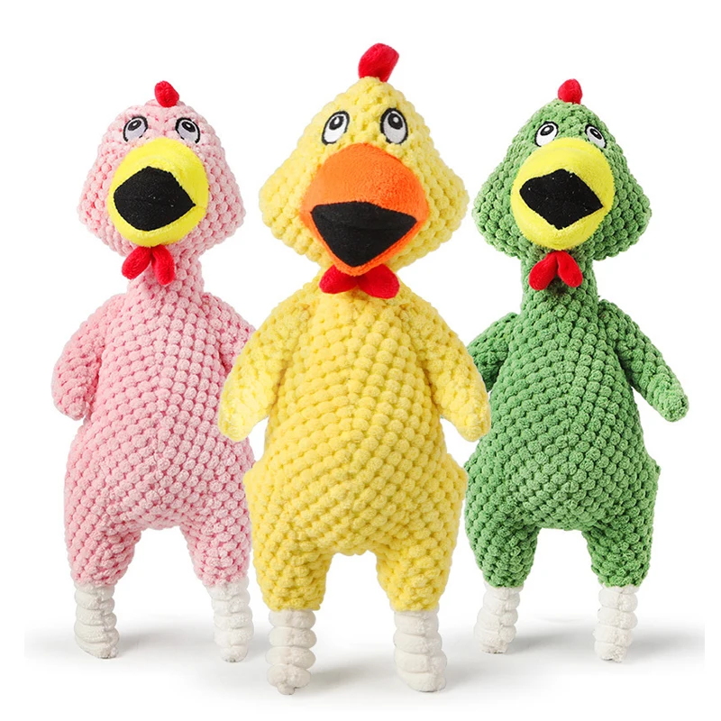 

Plush Screaming Chicken for Dogs, Squeaky Training, Interactive Chew Toys, Pets Accessories, Small and Large Dogs
