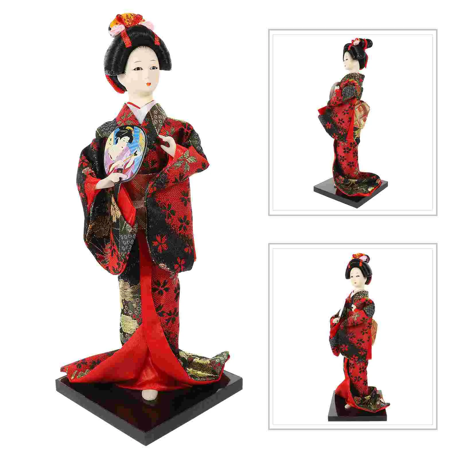 

Japanese Doll Folk Geisha Figurine Set Piece Girl Kimono Doll Arts And Crafts Accessories Decorate The Table With Random Colors