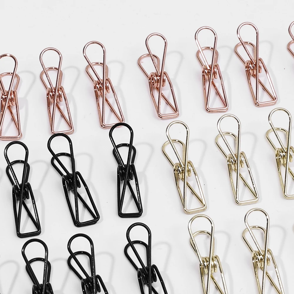 Description Picture 6 of item10/20pcs Tent Light String Fixing Clip Hollowed Out Binder Food Sealing Bag Outdoor Camping Awning Metal Skeleton Dovetail Clips