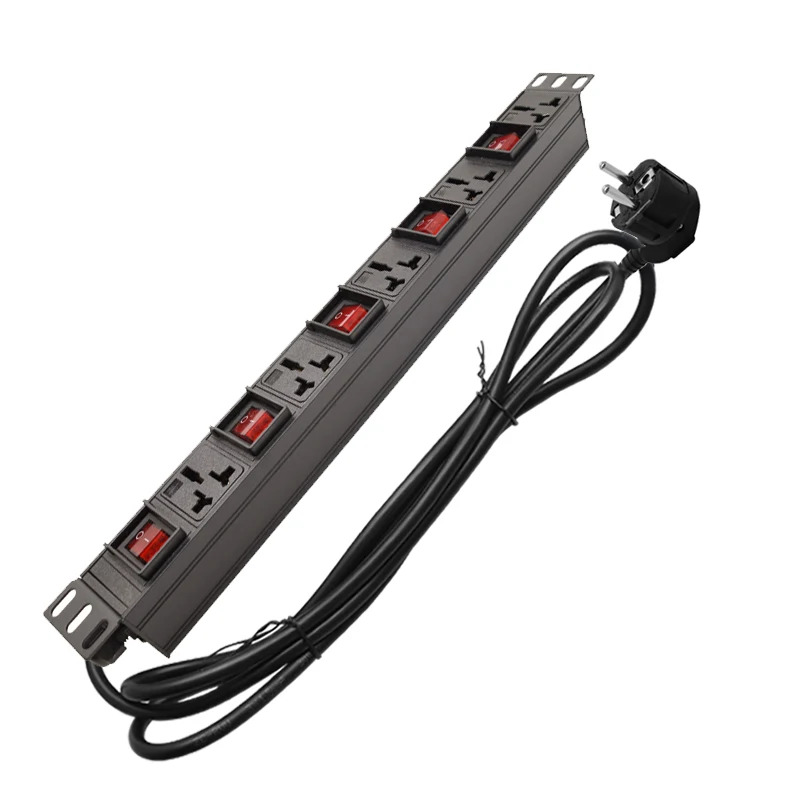 

19 inch 16A Outlets Power Strip SOCKET PDU Network Cabinet Rack With Independent switch control