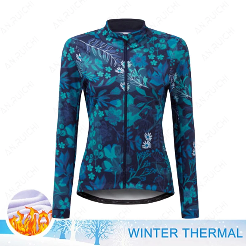Winter Jacket Thermal Fleece Women's Cycling Jersey Clothing Mountain Outdoor Triathlon Wear Bicycle Clothes Ropa Ciclismo
