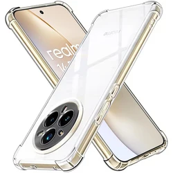 Clear Crystal Shockproof TPU Soft Case - Transparent Protective Cover for Realme 14 Pro (Transparent)