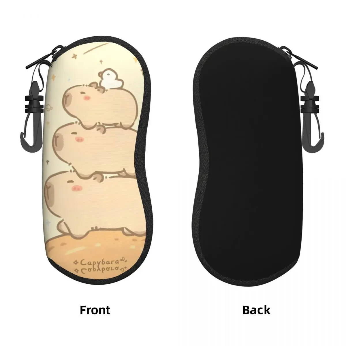 Cartoon Capybara Glasses Case Key Chain Sunglasses Case Men Women Daily Eyeglass Cases Cover Cute Eyewear Box