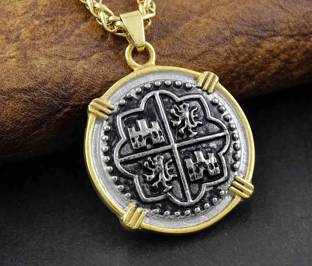 PIRATES OF THE CARIBBEAN Disneyland Piece Of Eight Doubloon Coin/Necklace  WDP | eBay