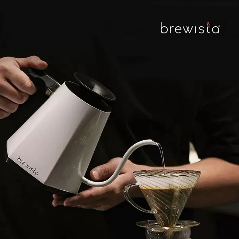 Brewista Artisan 가변 X 시리즈 휴대용 온도 디지털 주전자, 스마트 구즈넥 주전자, 핸드 브루잉 포트 위에 붓는, 0.8L, 220V