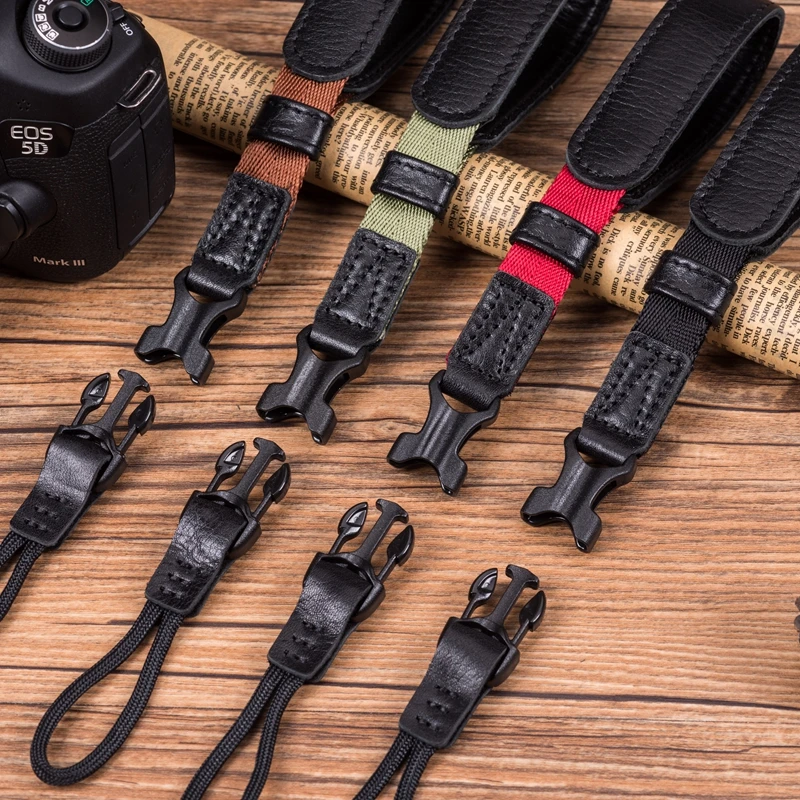 In Vera Pelle A Sgancio Rapido Della Macchina Fotografica Cinturino Da Polso Cordino Mirrorless Macchina Fotografica Digitale Della Cinghia Della Cord