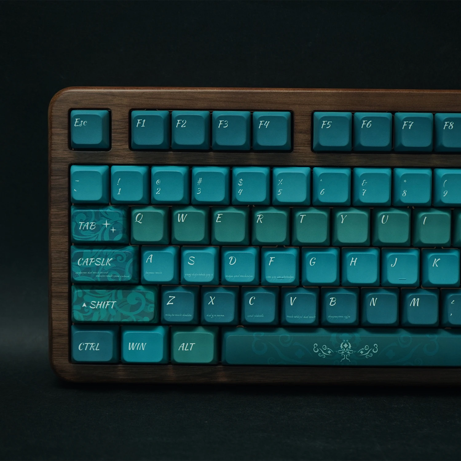 Echome Misty Forest Green Tema Keycap Pbt Dye-sublimação Esférica Tampão de Teclado Mda Perfil Key Cap para Teclado Mecânico