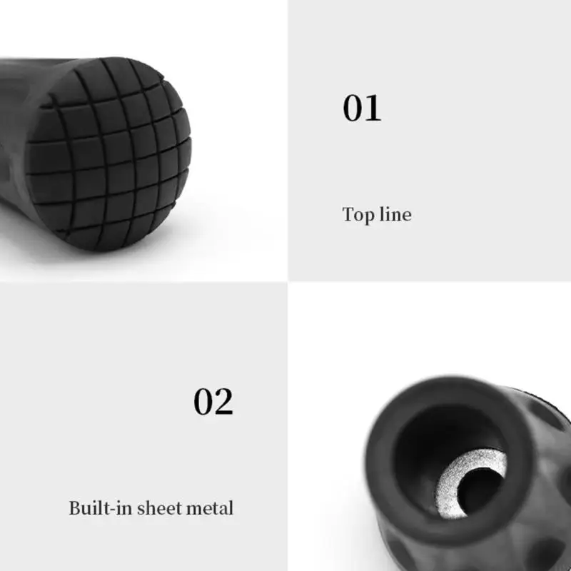 10lots Poles Foot Cover Rubber Poles Tip Hiking Poles Head Cover Stoppers 3