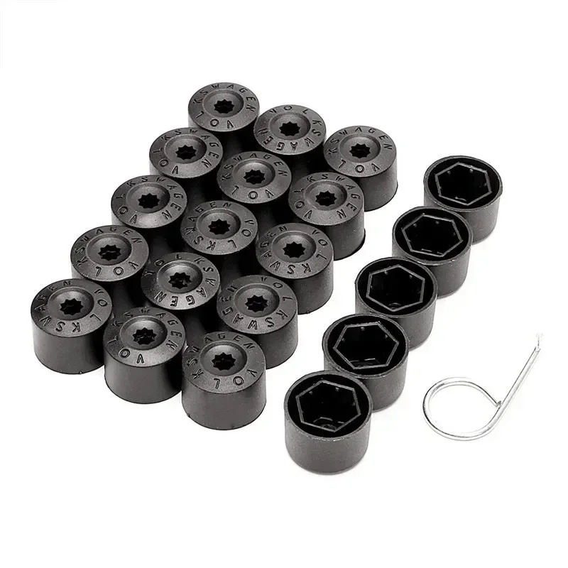 Car Wheel Cover Hub Nut Bolt Covers Cap 17mm 20Pcs For Volkswagen VW Golf MK4
