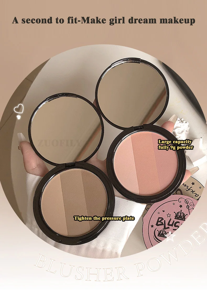Bronzer Highlighter Palette Gesicht Matt Braun Kontur Rouge Puder_voghion.com