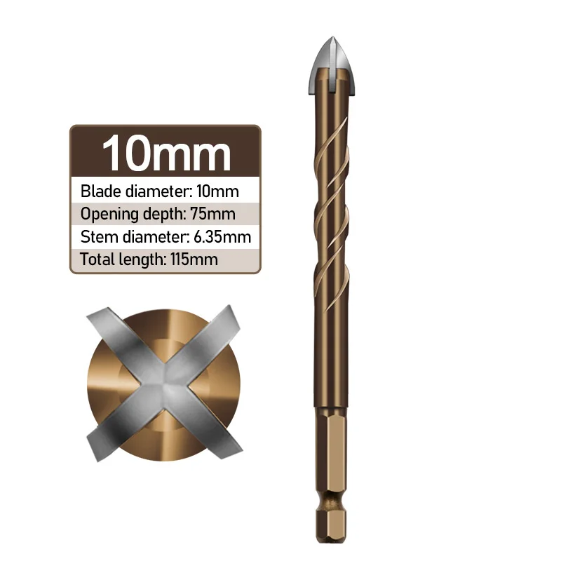 Versatile Hexagon Tile & Multi-Material Drill Bit Set (3mm-12mm)