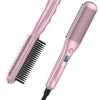 2 in 1 Hair Straightener Brush 30' Heats up Anti-scald Straight &Curler Dual-use 110-240V Straightening Splint inner Buckle Iron 1