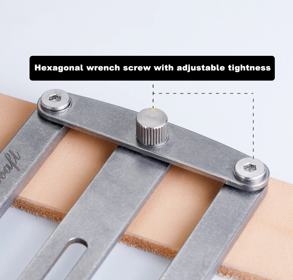 Belt Auxiliary Positioning Punching Ruler Adjustable Punch Hole Spacing Template Tool Professional Handmade Leather DIY Tools