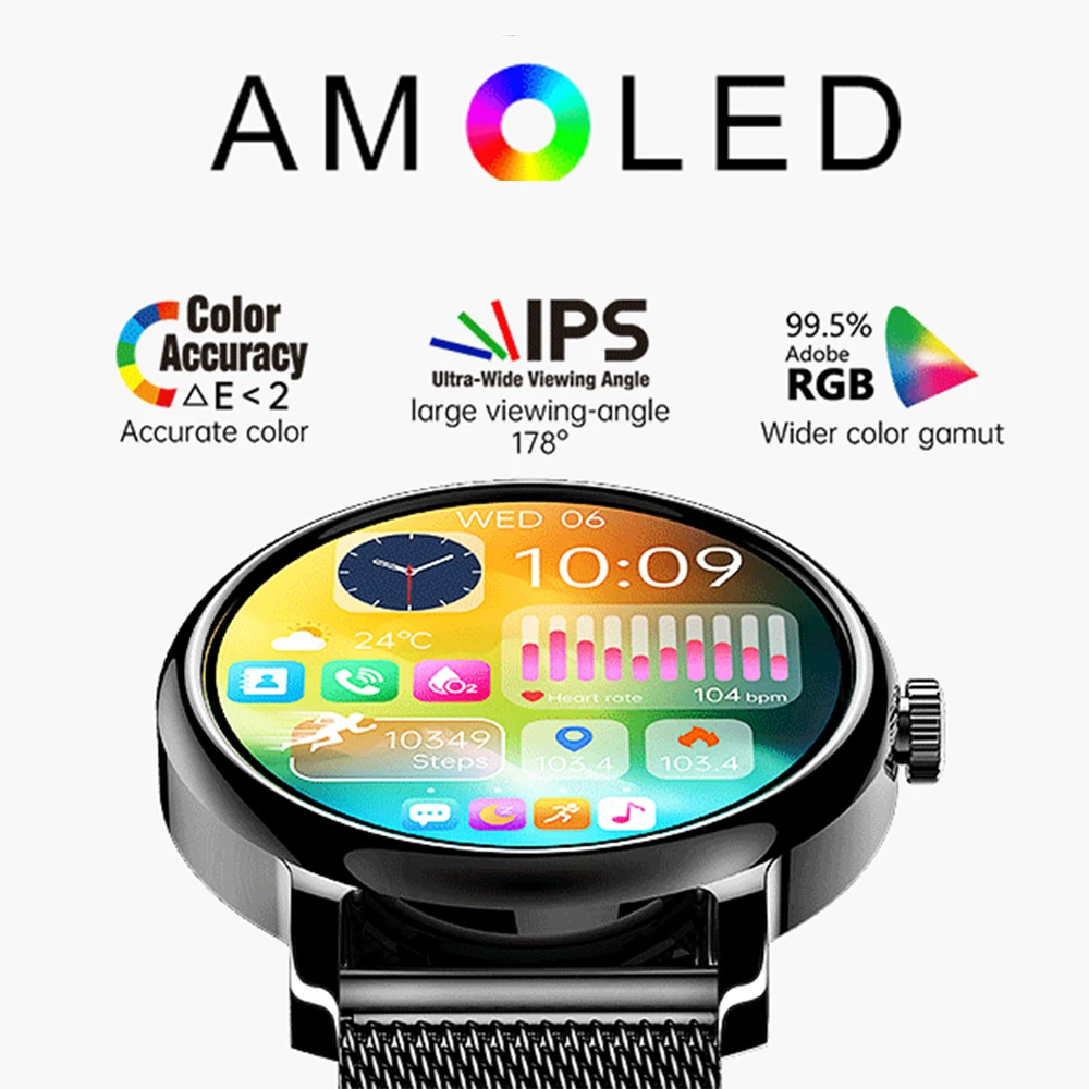 LEMFO Ʈ ġ 2024 Amoled HD ũ  ȭ, IP68  Ʈ ġ es  ɹڼ, 1.43 ġ 466*466, ǰ
