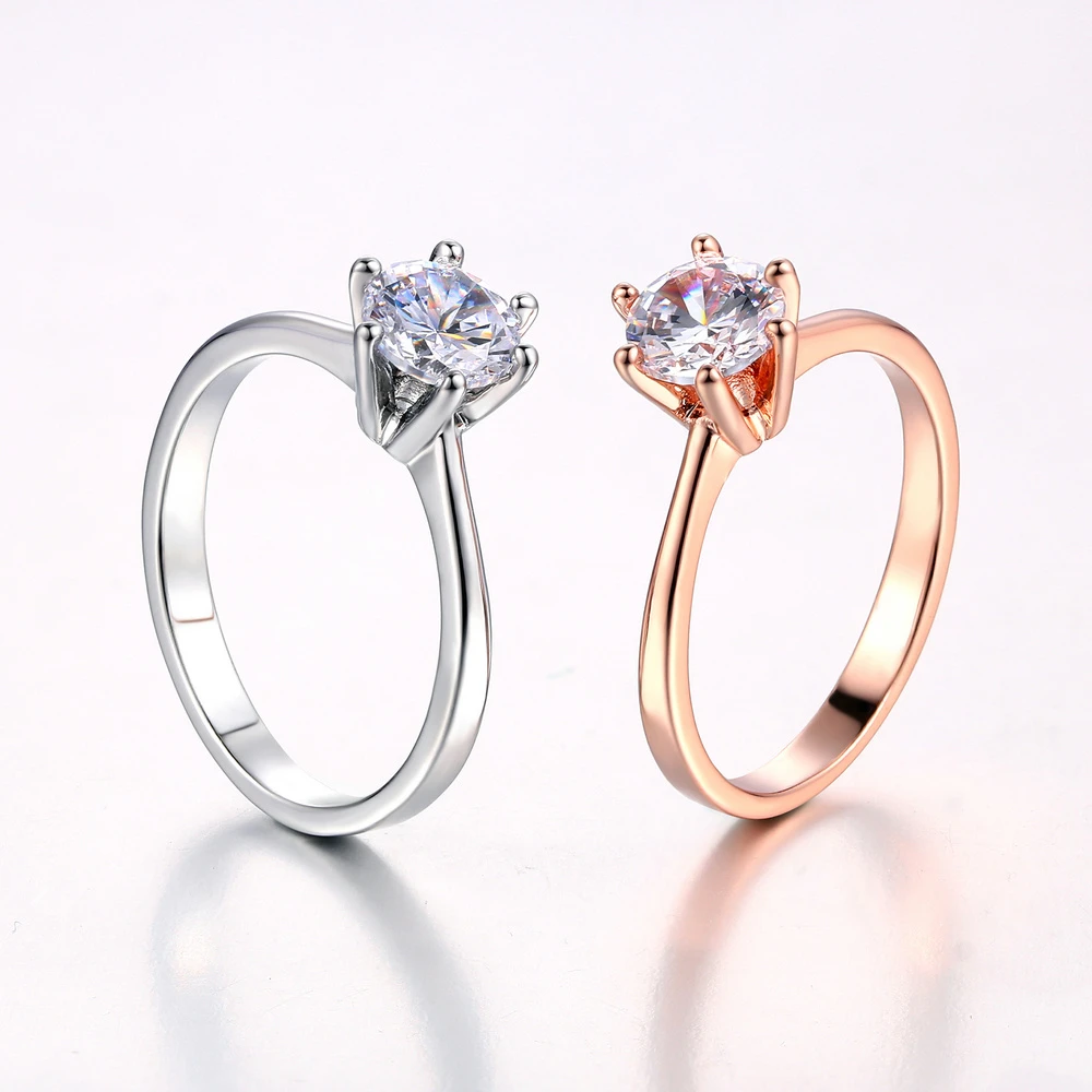 Aesthetic Korean Wedding Engagement Rings For Women Elegant Silver