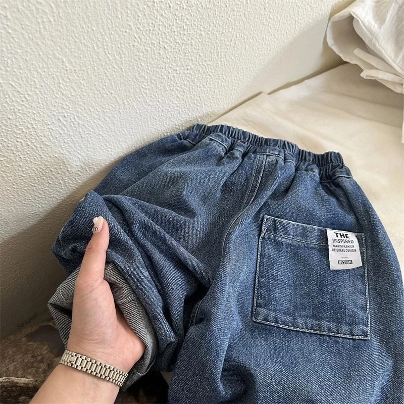 2026 Frühling Sommer Kinderkleidung Mädchen Jeans Baumwolle Locker Sitzende Baby Jungen Haremshosen 1-7 Jahre Kleinkinder Lässige Denim-Hosen – Detail 3