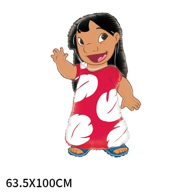 thumbnail image 1 of Globo de aluminio con forma de ángel de Stitch, de Disney Animation, para decoración de cumpleaños de niños, con dibujos animados, 1 of 5