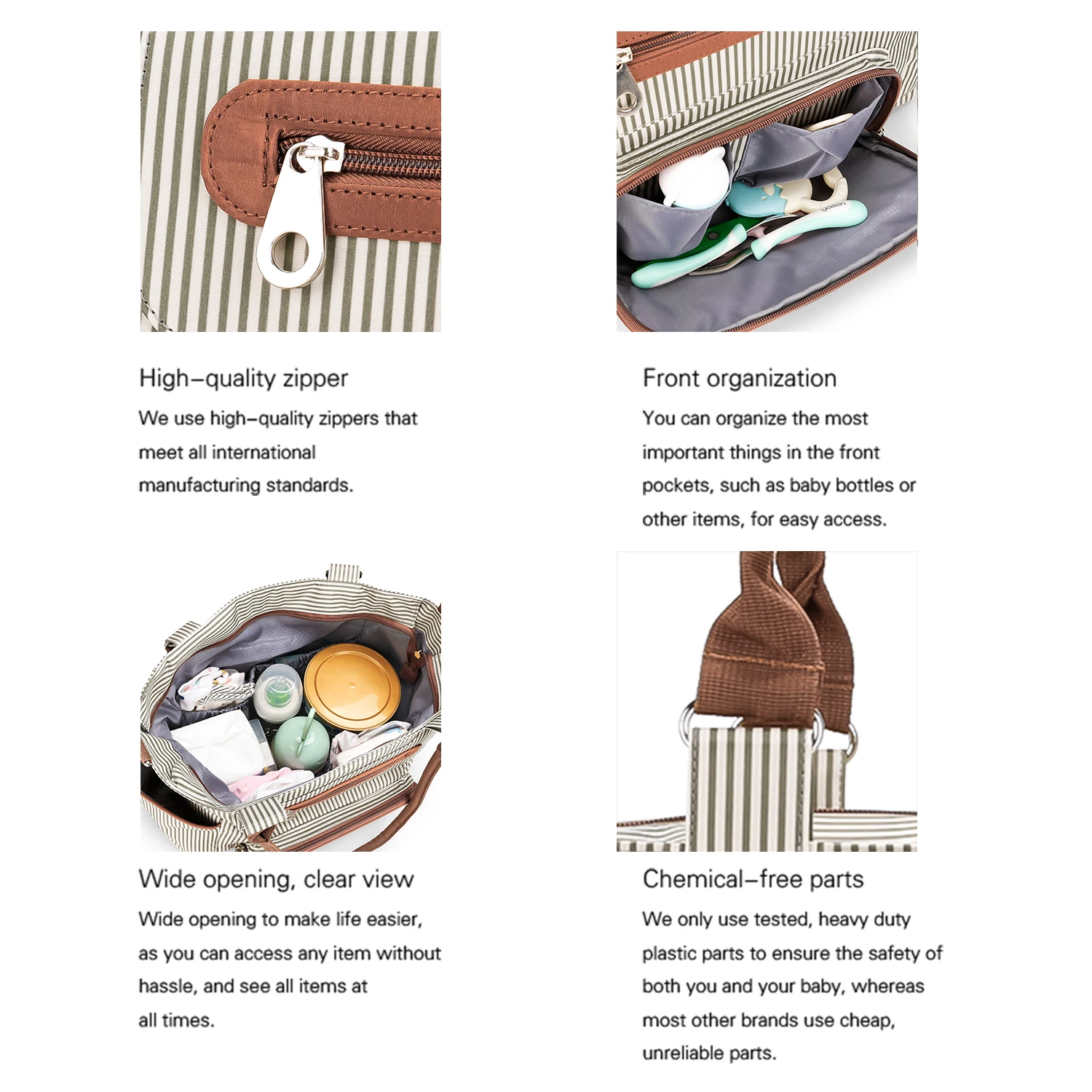 7pcs Nappy Changing Bag Set,Multifunction Mummy Tote Bag Baby Changing Bag Shoulder Handbag Travel Diaper Bag 5