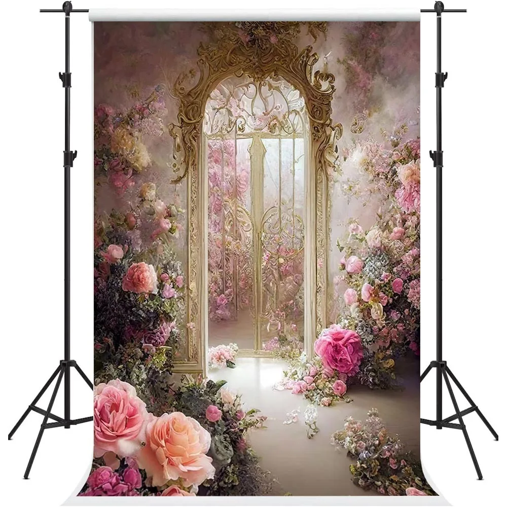 

Mehofond Photography Background Oil Painting Pink Flowers Texture Kids Birthday Wedding Art Portrait Decor Photo Backdrop Studio