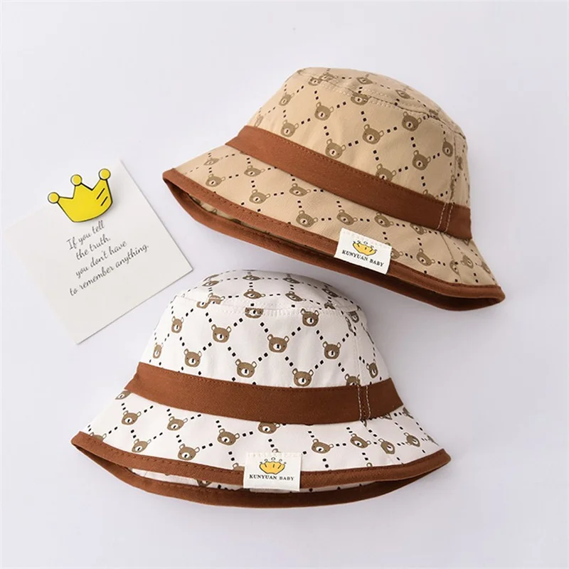 

Children's Kids Fisherman Hat Spring Summer Baby Beanies Classic Bear Cap Gorras Bonnet Toddler Bucket Hat кепка Gorras