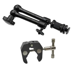 Adjustable 11 - Inch Metal Articulating Arm with Super Clamp for Cameras and Accessories (11 Inch)