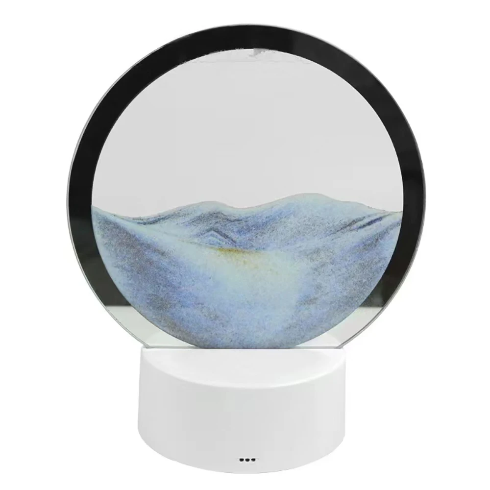 

Движущаяся Настольная лампа с изображением песка, светодиодная USB 3D RGB песочные часы с изображением песка в движении, ночники с зыбучим песком для домашнего декора