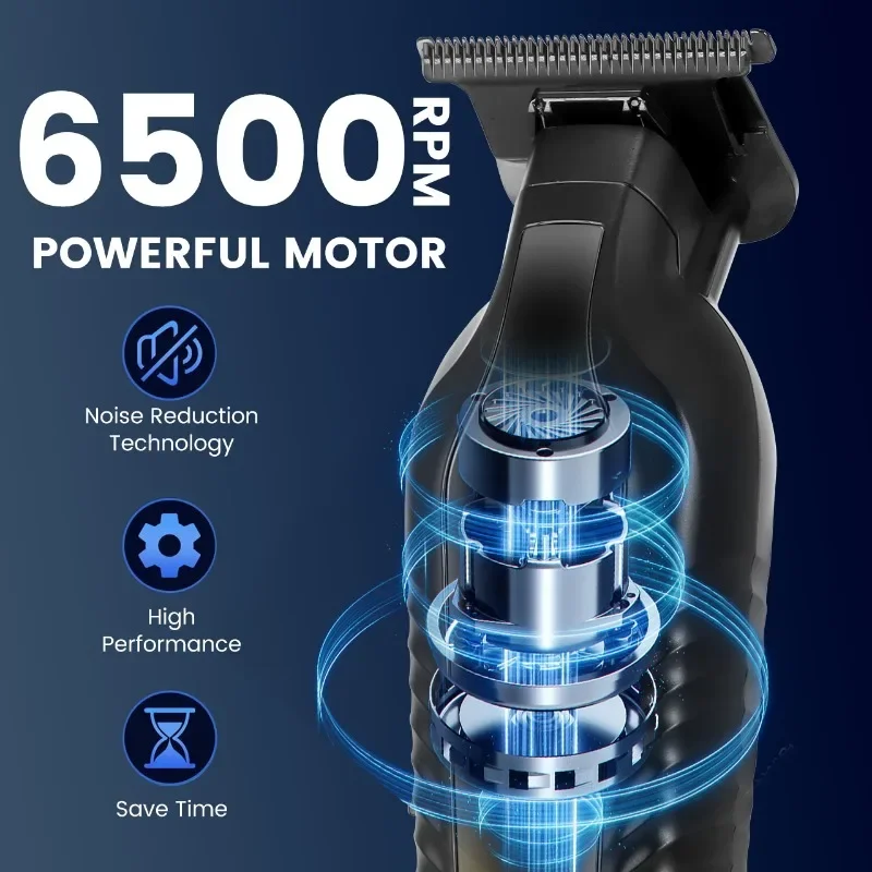 Professional Barber Cordless Clippers, Mens Hair Clipper for Hair Cutting Kit & Grooming Set, Hair Trimmer with USB Rechargeable 3