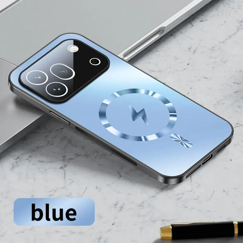 Enhanced Magnetic Camera Lens Protection Case with Matte Frosted Back Cover