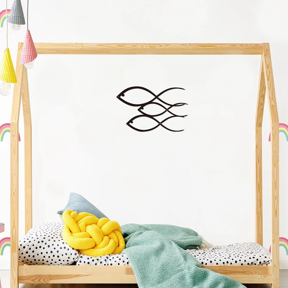 

Lovely Fish bedchamber Metal Signs Iron Painting For bedchamber Home Decor Tin Wall Plaque