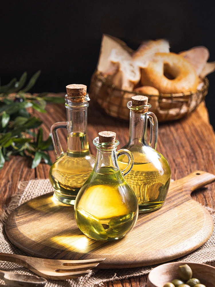 

Glass Cork Oil Can Simple Oil Can Delicate Household Oil Bottle Sesame Oil Bottle Olive Oil Can