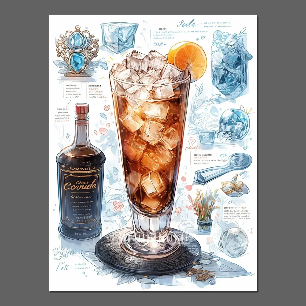 thumbnail image 1 of Pintura de diamantes con forma de pan y comida, decoración de cocina y restaurante, bricolaje, figura de postre con diamantes de imitación, conjunto de punto de cruz, regalo, 1 of 5