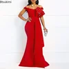 2025 Luxury Dress Women Designers Beaded Off Shoulder Mermaid Skinny Prom Floor Length Evening Dinner Wedding Party Maxi Dress
