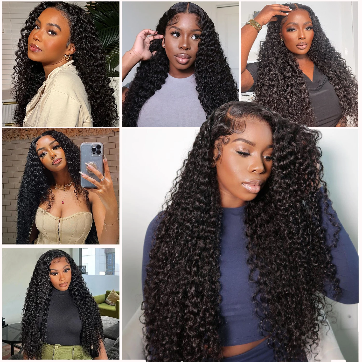 Abijale Curly Clip In Hair Extensions 120G 4C Afro Kinky Curly Clip Ins Seamless Clip In Extensions Natural Virgin Remy Hair