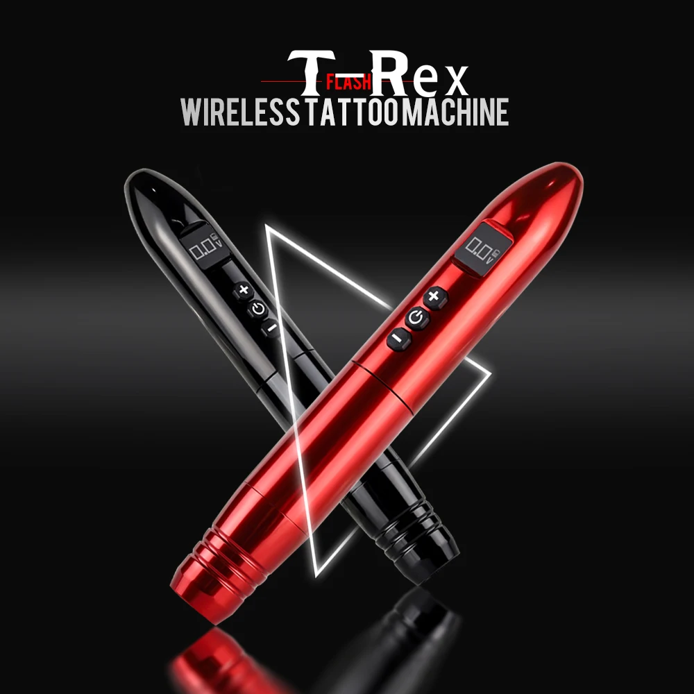 T-Rex Professional Wireless Tattoo Machine Pen Digital LCD Display Low Vibration Permanent Makeup for Tattoo Artist