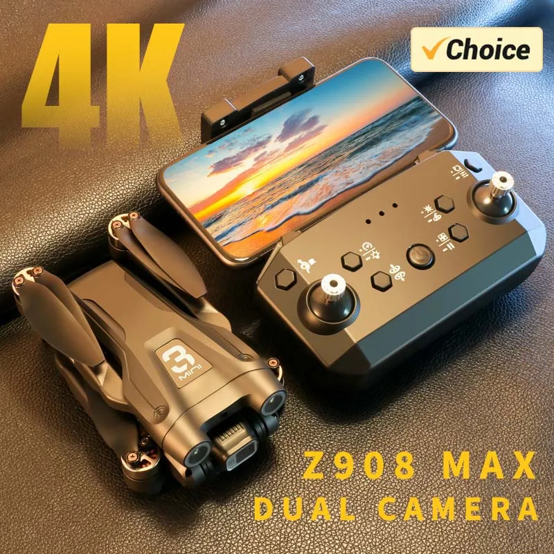 Double 4K 2B Noir-Drone professionnel Z908 Pro, caméra HD 4K