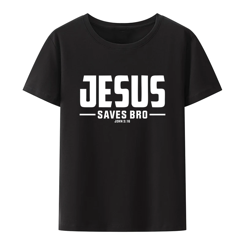 

Jesus Save Bro Cotton T-shirts Funny Phrases Styles Women's Cropped Aesthetic Female Clothing 2000s Clothes Y2k Tops Pattern Xxx