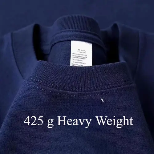 Heavy Wight 425 grams Men T Shirt Cotton Half Sleeve Brathable High Qaulity Round Neck Basic Tops Men Summer T-Shirt - Image 10